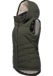 Ragwear Steppweste "Hesty" Wasserdichte Outdoor-Weste mit abnehmbarer Kapuz günstig online kaufen