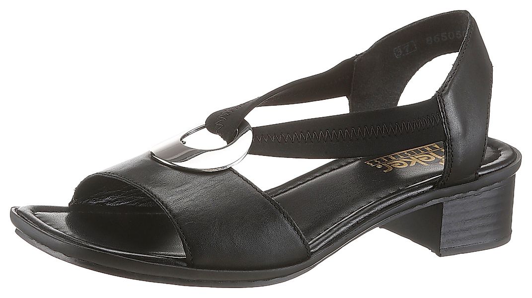 Rieker Sandalette, Sommerschuh, Sandale, Blockabsatz,mit Gummiband günstig online kaufen