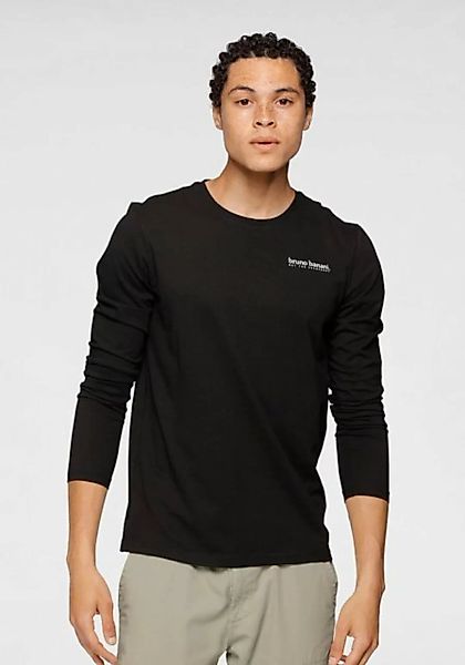 Bruno Banani Langarmshirt (2er-Pack) schmal geschnitten, bedruckt, aus Baum günstig online kaufen