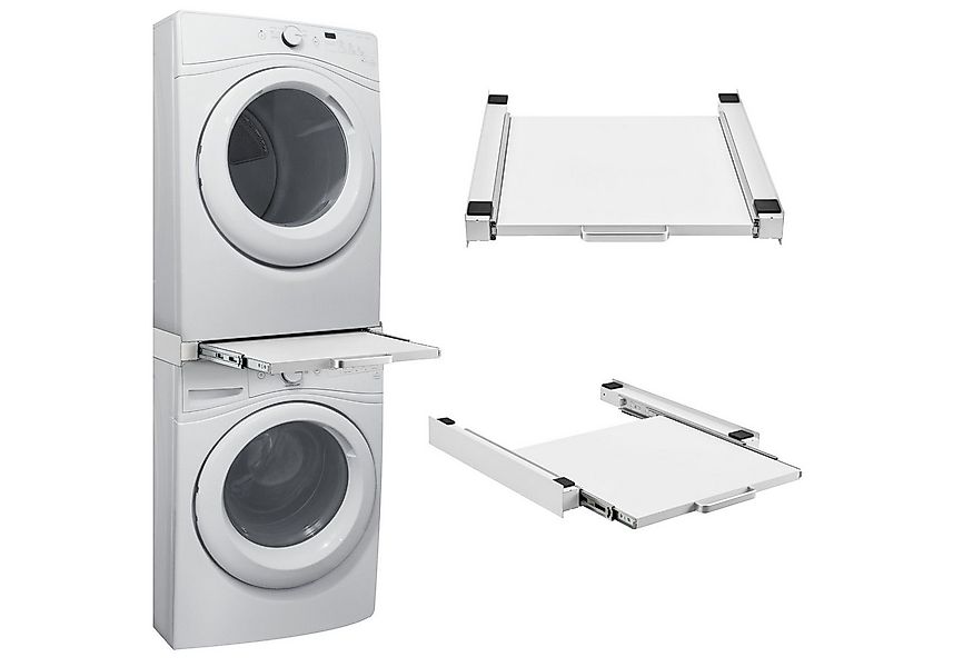 en.casa Zwischenbaurahmen, »Buxton« für Waschmaschine/Trockner mit Ablage W günstig online kaufen
