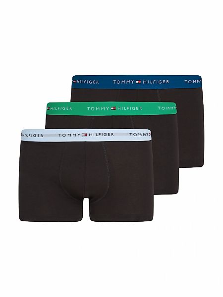 Tommy Hilfiger 3-er Set Trunks Schwarz mit verschiedenfarbigem Webbund günstig online kaufen
