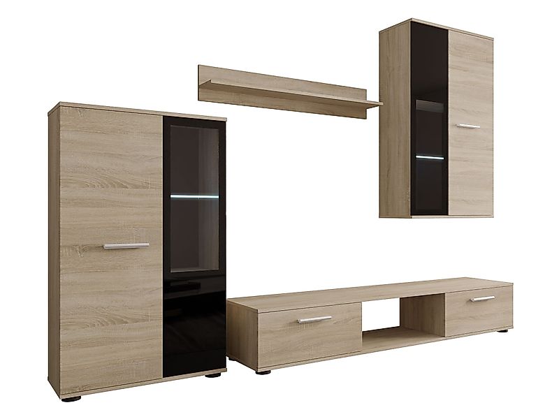 MIRJAN24 Wohnwand Salsa, (4er-Set, Hängevitrine, Wandregal, günstig online kaufen