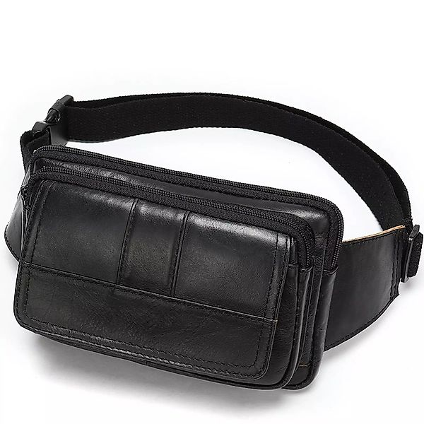 YUBRO-STUDIO Bauchtasche Herren Echtleder Bauchtasche Mehrere günstig online kaufen