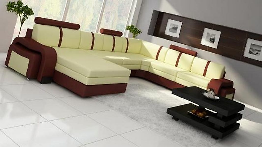JVmoebel Ecksofa Eckcouch NEU Wohnlandschaft Sofa Polster Ledersofa - BREIT günstig online kaufen