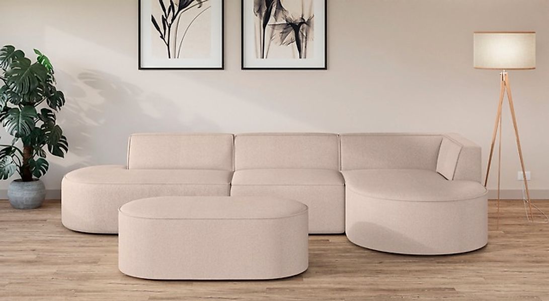 OTTO home Ecksofa »EIVIND Designer Sofa mit Ottomane rechts/links, B/T/H: 3 günstig online kaufen