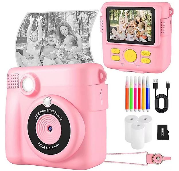 zggzerg Spielzeug-Kamera Kinderkamera Sofortbildkamera, Digitalkamera mit D günstig online kaufen