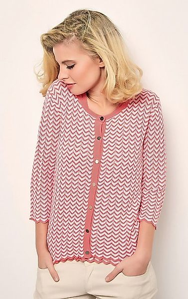 Passioni Cardigan Twinset mit kleinem Zick Zack Muster günstig online kaufen