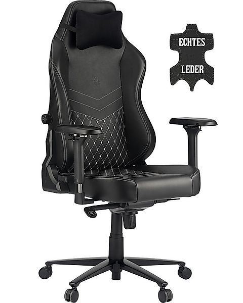 ZEN Gaming-Stuhl SAGA Echtleder Schreibtischstuhl Bürostuhl PC Stuhl echtes günstig online kaufen