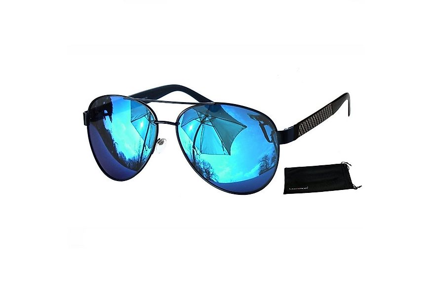 Rennec Sonnenbrille (Große Pilotenbrille Markenbrille mit Brillenbeutel, XL günstig online kaufen