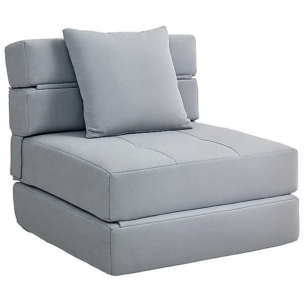 HOMCOM Schlafsessel Polybaumwolle Schaumstoff Hellgrau 70L x 70B x 61H cm günstig online kaufen