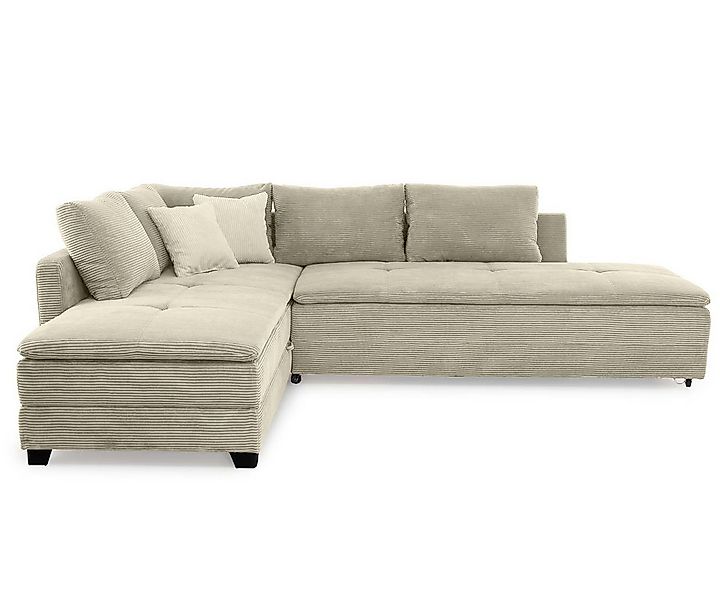 luma-home Ecksofa 15161, Dauerschläfer-Doppelbett B306/T223/H95 cm, Schwenk günstig online kaufen