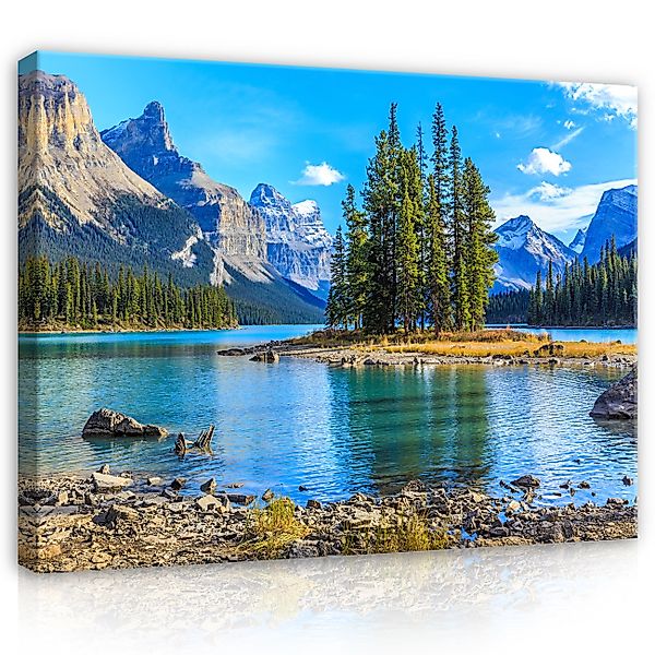 Wallarena Leinwandbild Berge See Natur Landschaft günstig online kaufen