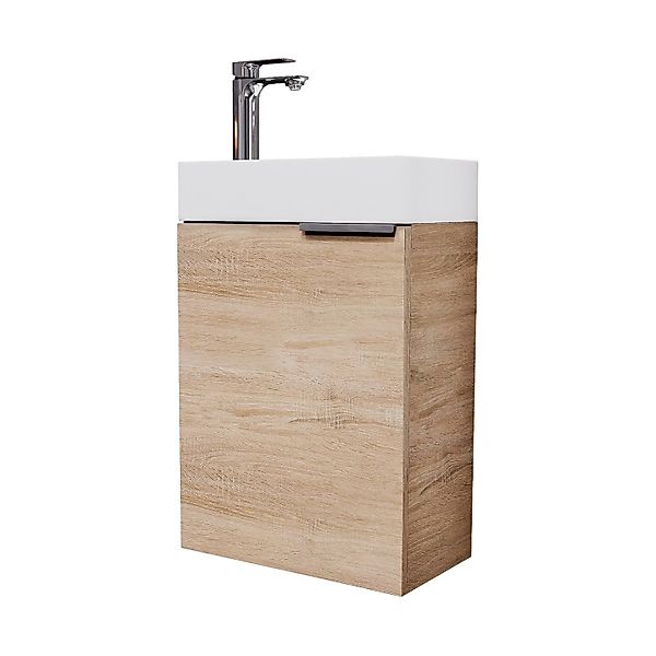 Planetmöbel Waschtisch Waschbeckenunterschrank 40cm Sonoma Eiche günstig online kaufen