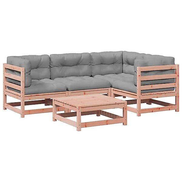 vidaXL 5-Tlg Garten-Sofagarnitur mit Kissen Massivholz Douglasie 3299425 günstig online kaufen