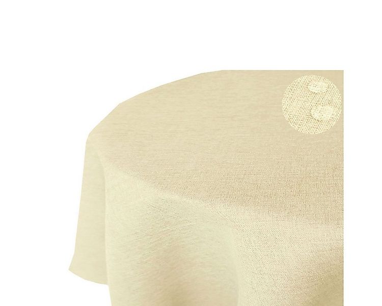 Tischdecke Leinenoptik OVAL Tischdecke uni Gartentischdecke, bügelfrei, Lot günstig online kaufen