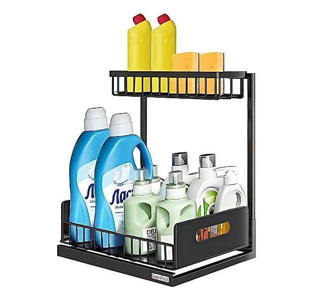 GarPet Küchenregal Spülschrank Organizer ausziehbar Küche Bad Metall Gewürz günstig online kaufen