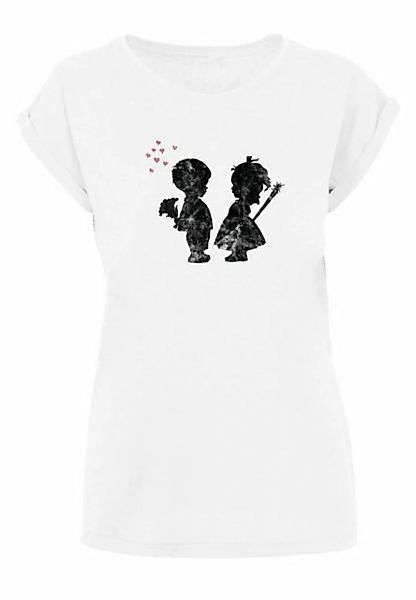 Merchcode T-Shirt Merchcode Damen Ladies Girl with a stick T-Shirt (1-tlg) günstig online kaufen