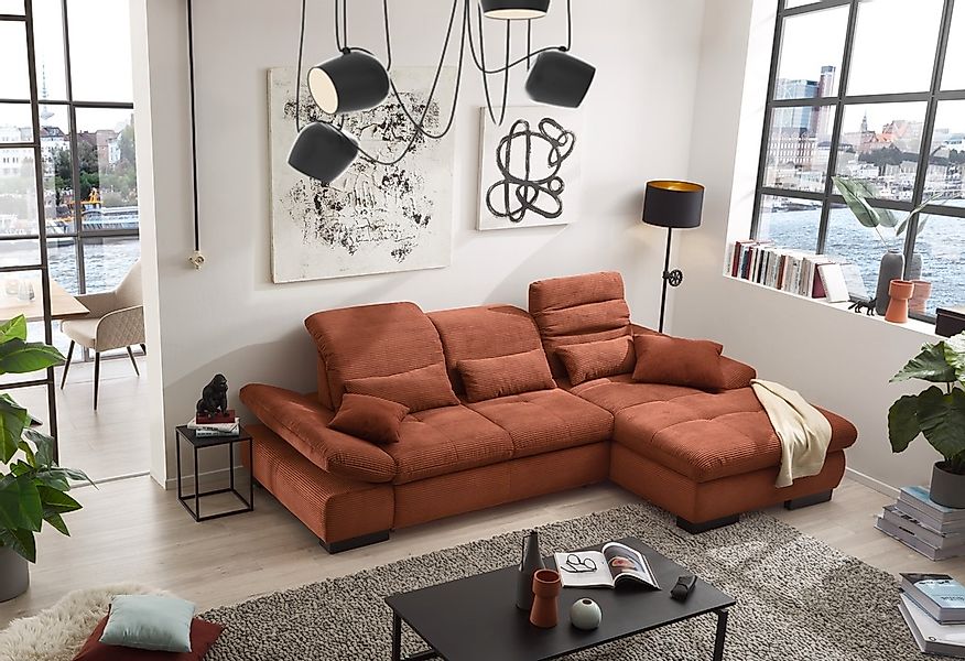 set one by Musterring Ecksofa "SO4100 V", mit verstellbaren Kopfteilen, wah günstig online kaufen