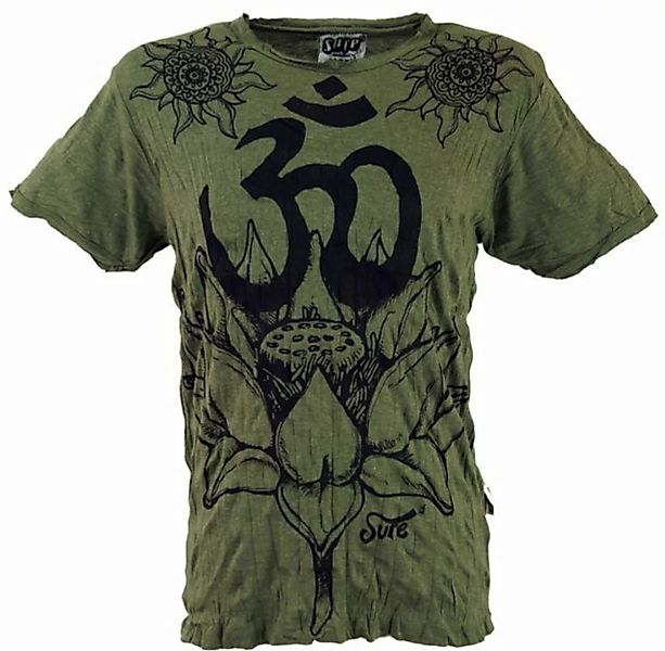 Guru-Shop T-Shirt Sure Herren T-Shirt Lotus OM - olive alternative Bekleidu günstig online kaufen