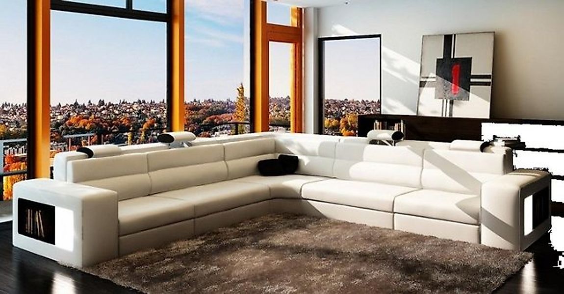 JVmoebel Ecksofa Ledersofa Sofa Couch Ecksofa Sitz Polster Wohnlandschaft X günstig online kaufen