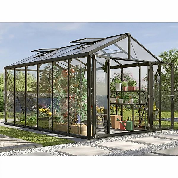 Vitavia Gewächshaus Zeus Comfort 11900 Schwarz 11,9 m² günstig online kaufen