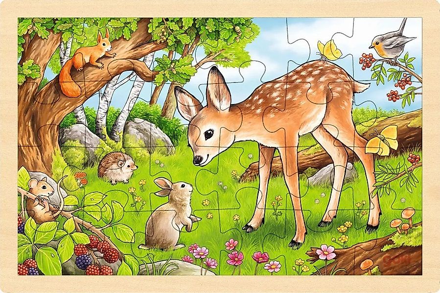 Gollnest & Kiesel Puzzle Einlegepuzzle Rehkitz, Puzzleteile günstig online kaufen