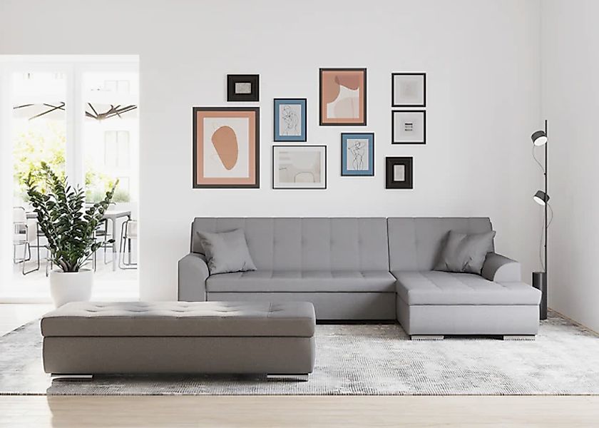 DOMO collection Ecksofa »Treviso viele Bezüge, auch in Cord, L-Form, B/T/H: günstig online kaufen
