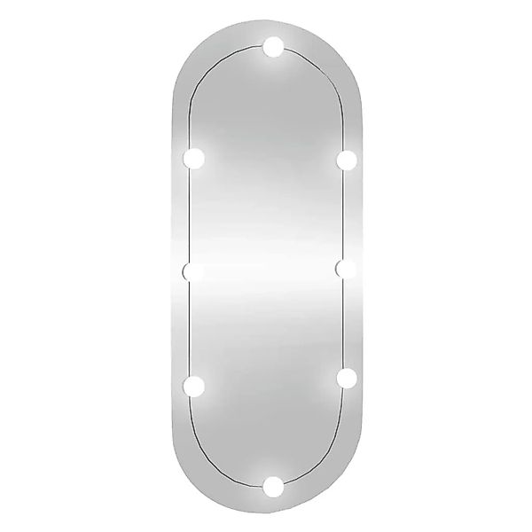 vidaXL Wandspiegel mit LED-Leuchten 25x60 cm Glas Oval 3189160 günstig online kaufen