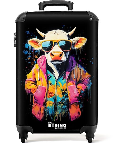 NoBoringSuitcases.com© Hartschalen-Trolley Stier mit Mantel und günstig online kaufen