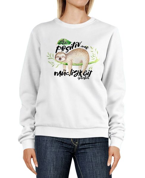 MoonWorks Sweatshirt Sweatshirt Damen Faultier Ich günstig online kaufen