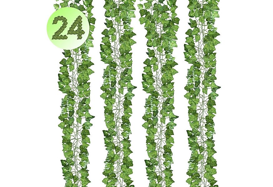 Künstliche Zimmerpflanze Efeu Künstlich Girlande 24 Stück Efeu Hängend Girl günstig online kaufen