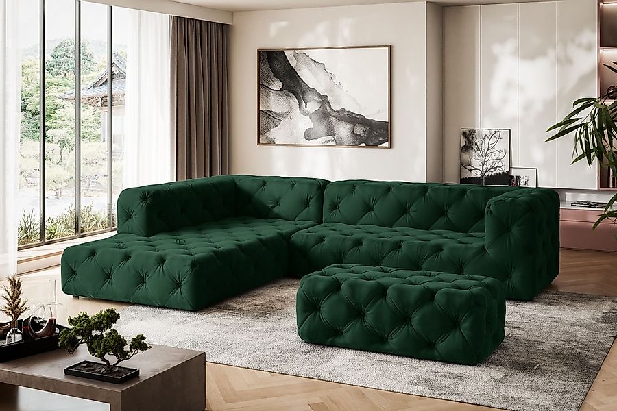 Home affaire Ecksofa "FOLLINA" L-Form, mit klassischer Chesterfield-Knopfhe günstig online kaufen