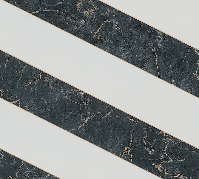 Bricoflor Blockstreifen Tapete in Marmoroptik Moderne Vliestapete Diagonal günstig online kaufen