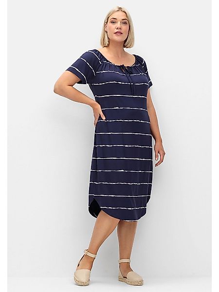 Sheego Jerseykleid Große Größen mit Carmenausschnitt günstig online kaufen
