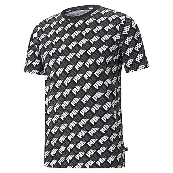 Puma Allover Print Kurzarm T-shirt L Puma Black günstig online kaufen