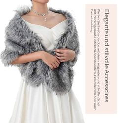 Refttenw Modeschal Hochzeit Bankett Party Kunstpelz günstig online kaufen