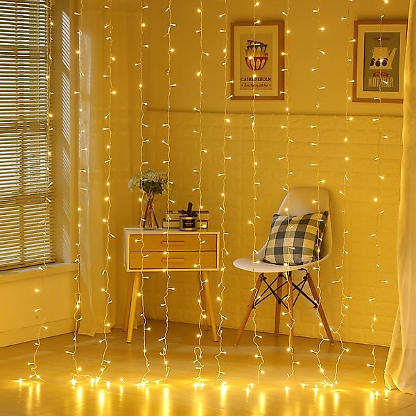 Rosnek Lichtervorhang 31V, 3x3M, 10 Stränge, günstig online kaufen