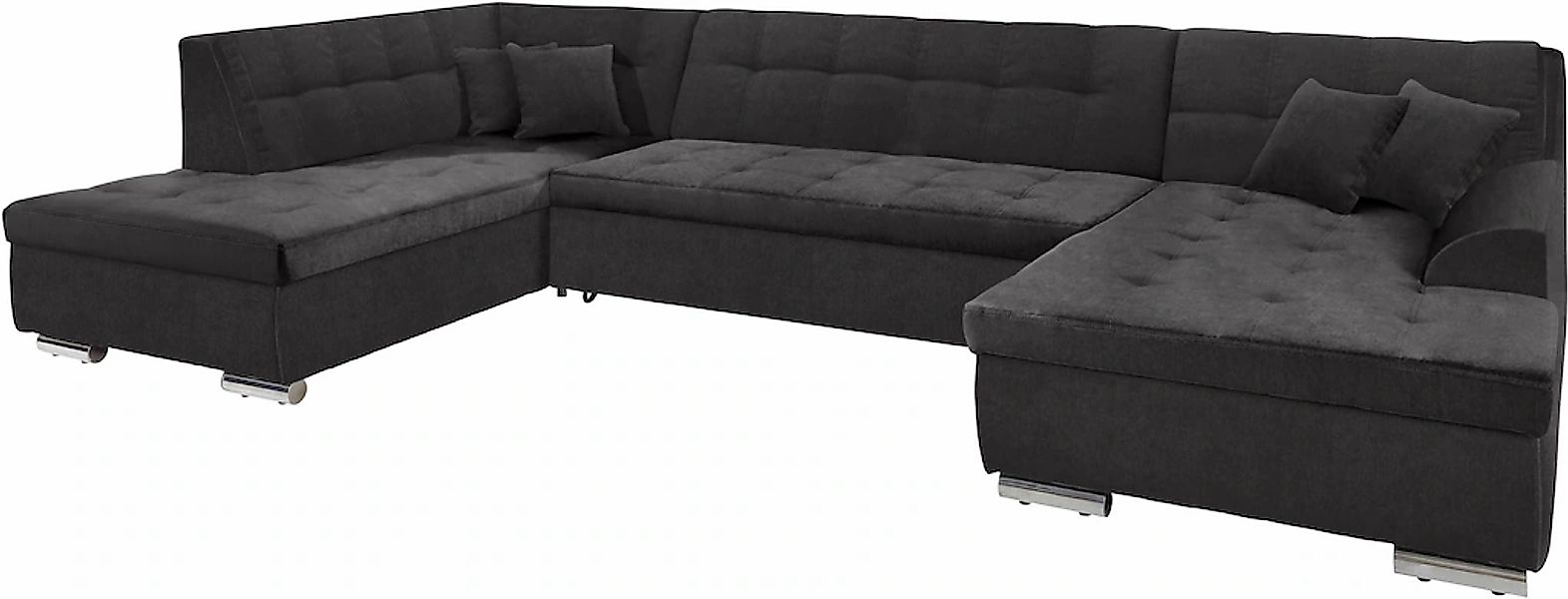 DOMO collection Wohnlandschaft »Aversa U-Form« wahlweise mit Bettfunktion, günstig online kaufen