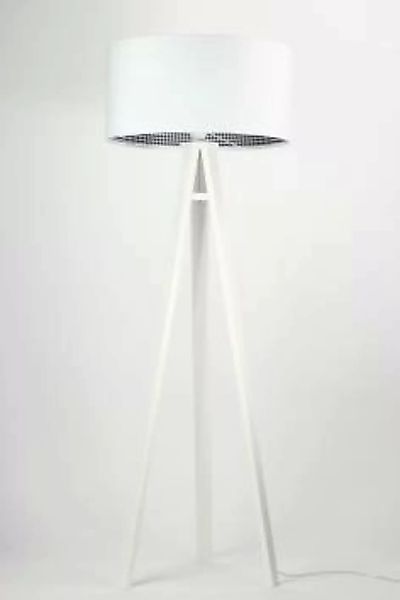 Stehlampe CHRISTIAN Weiß Retro Dreibein 145cm günstig online kaufen