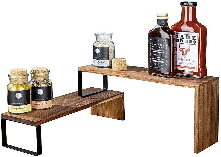 WENKO Küchenregal Modell Vali Akazie, 2-tlg., Regal aus Akazienholz für die günstig online kaufen