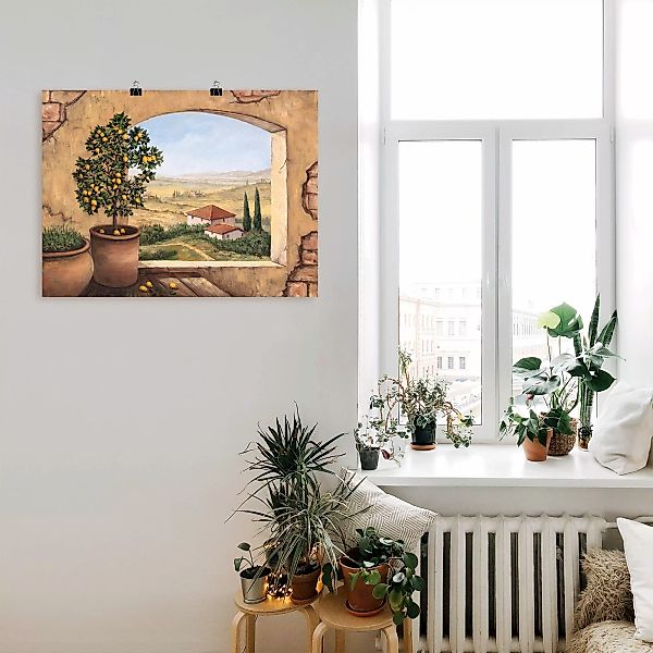 Artland Wandbild "Fenster in der Toskana", Fensterblick, (1 St.), als Alubi günstig online kaufen