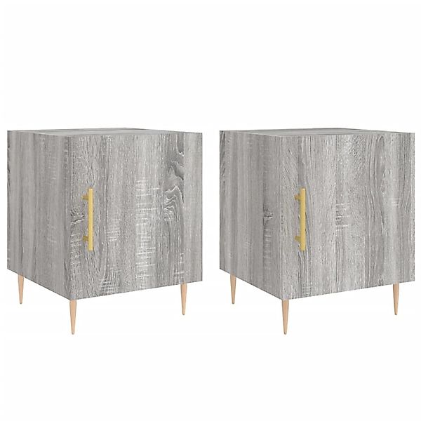 vidaXL Nachttische 2 Stk Grau Sonoma 40x40x50 cm Holzwerkstoff Modell 6 günstig online kaufen