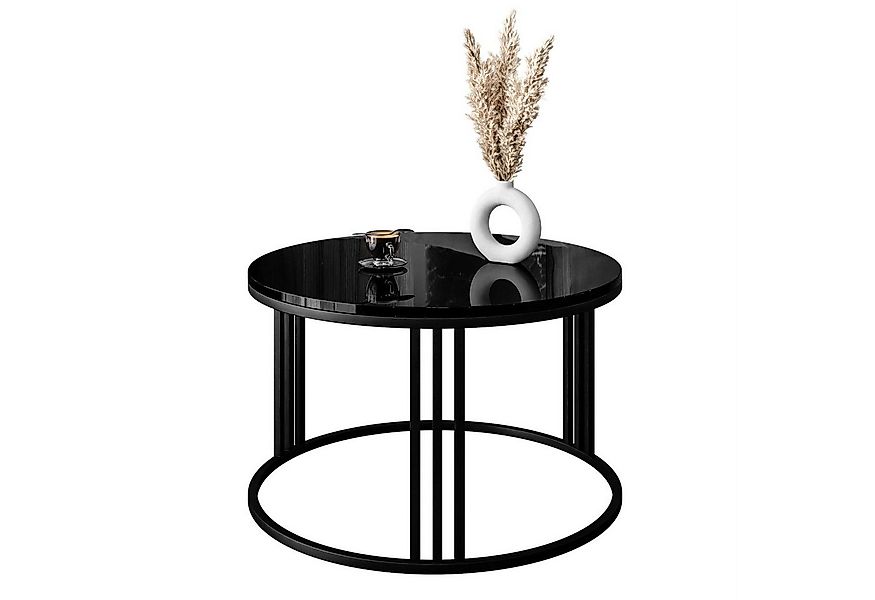 Lookway Couchtisch LORI mit Hochglanz Platte (1x Couchtisch), Durchmesser: günstig online kaufen