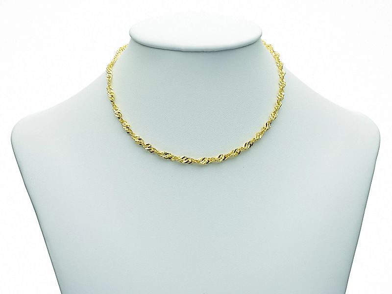 Adelia´s Goldkette "333 Gold Singapur Halskette 45 cm Ø 3,4 mm", Goldschmuc günstig online kaufen