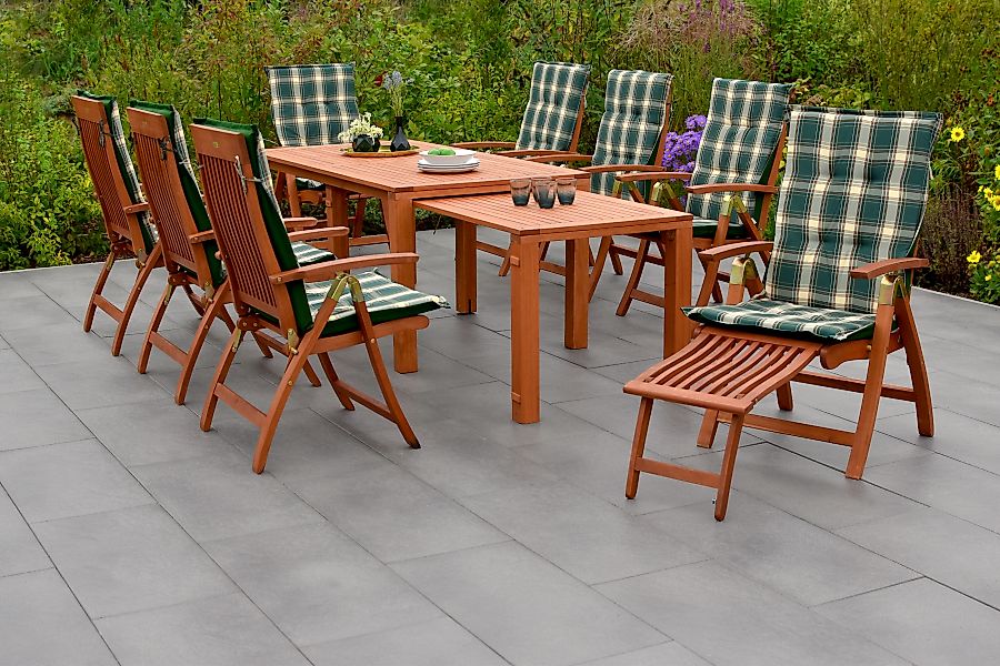 MERXX Garten-Essgruppe »Comodoro« Set, 17 Stk. tlg. 6 Klappsessel, 2 Klapps günstig online kaufen