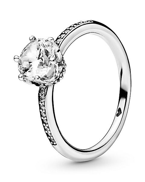 Pandora Solitärring Damen-Ring Clear Sparkling Crown günstig online kaufen