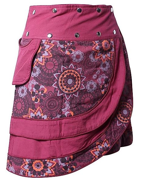 Vishes Wickelrock Rock zum Wickeln mit Druckknöpfen Mandala Blumen Cacheur, günstig online kaufen