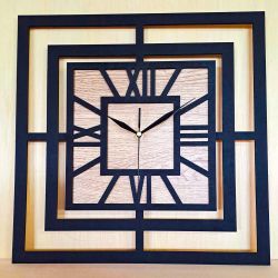 ORNAMENTI Wanduhr Grosse, moderne, geometrisch, Holz, günstig online kaufen