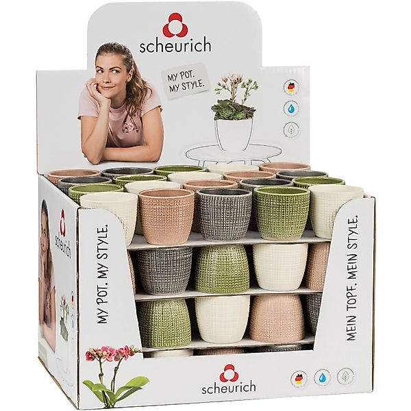 Scheurich Übertopf 866 Ø 7 cm Corteza sortiert günstig online kaufen