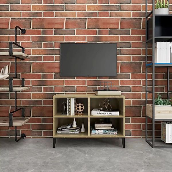 Tv-schrank Mit Metallbeinen Sonoma-eiche 69,5x30x50cm günstig online kaufen